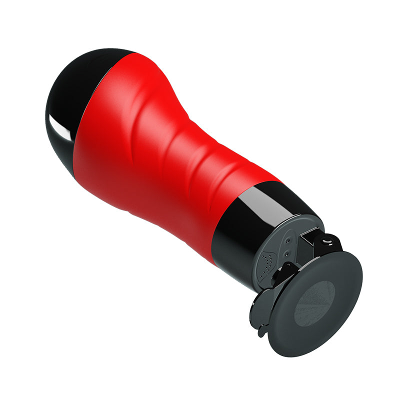 CRAZY BULL DELIA Vibrating Stroker - Flesh Vibrating Vagina Stroker with Suction Base - BM-00900T46S