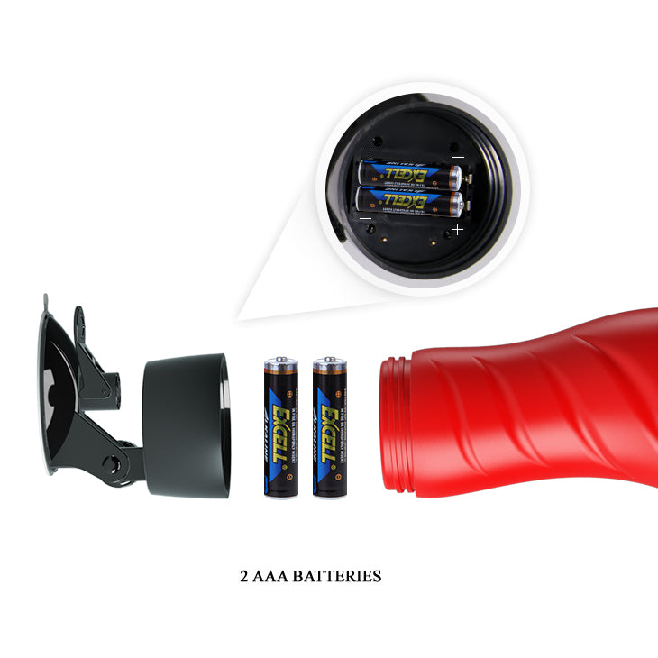 CRAZY BULL DELIA Vibrating Stroker - Flesh Vibrating Vagina Stroker with Suction Base - BM-00900T46S