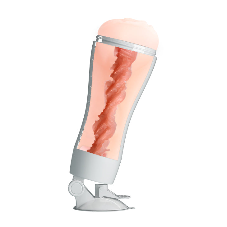 CRAZY BULL Flora Stroker - Flesh Squeezable Vagina Stroker with Suction Base - BM-00900T48N