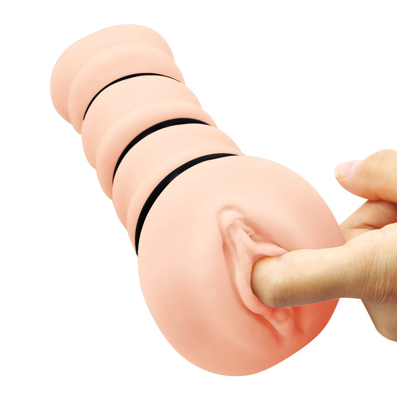 CRAZY BULL ROSSI Vagina Stroker - Flesh Vagina Stroker with Tightening Rings - BM-009150H