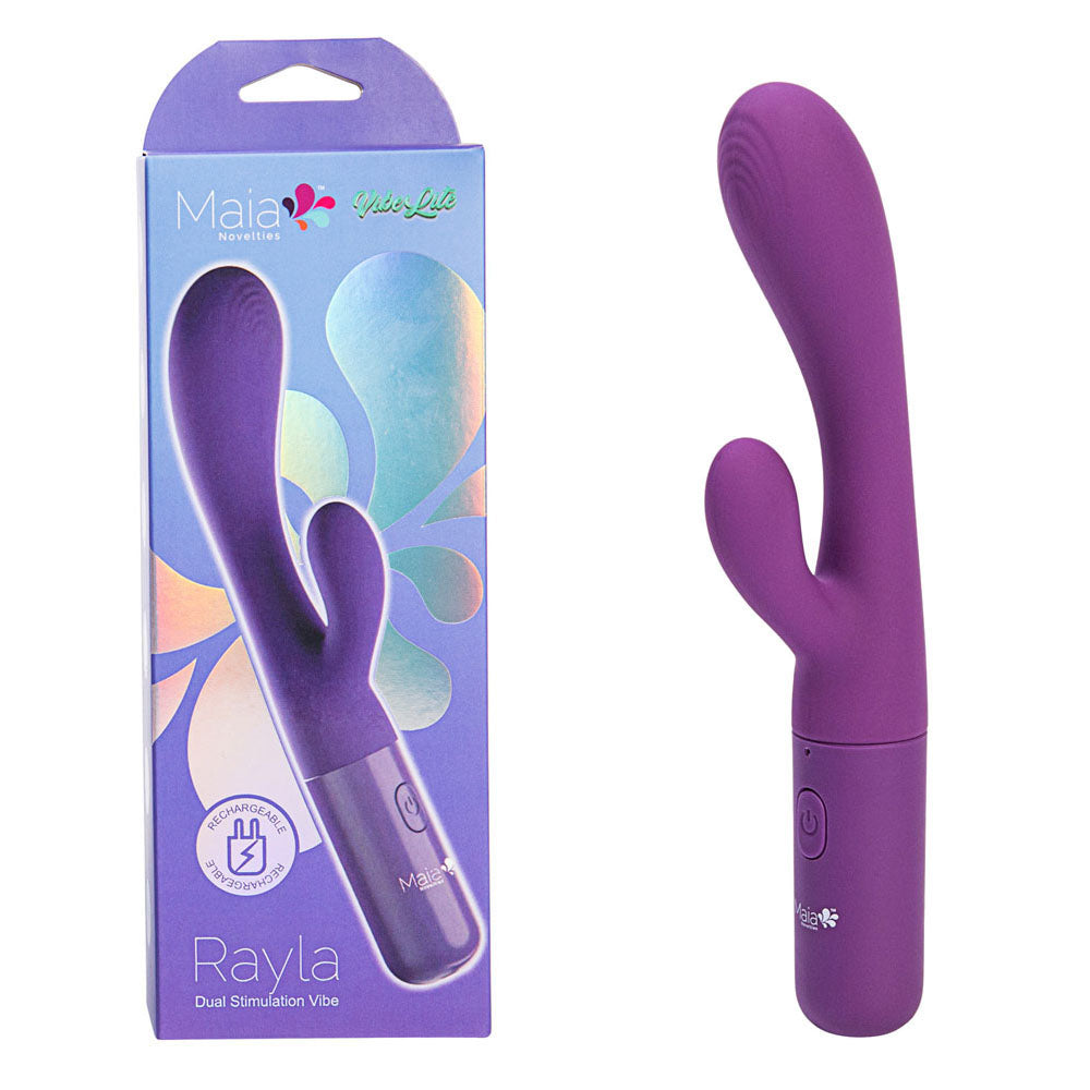 Maia RAYLA - Purple 17.8 cm USB Rechargeable Rabbit Vibrator - BO-23-009