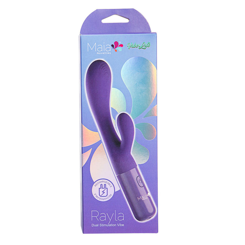 Maia RAYLA - Purple 17.8 cm USB Rechargeable Rabbit Vibrator - BO-23-009