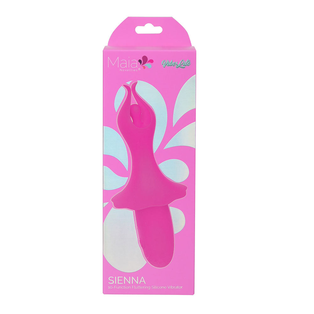 Maia SIENNA - Pink - Pink 15.2 cm USB Rechargeable Fluttering Bullet - BO-25-01-PINK