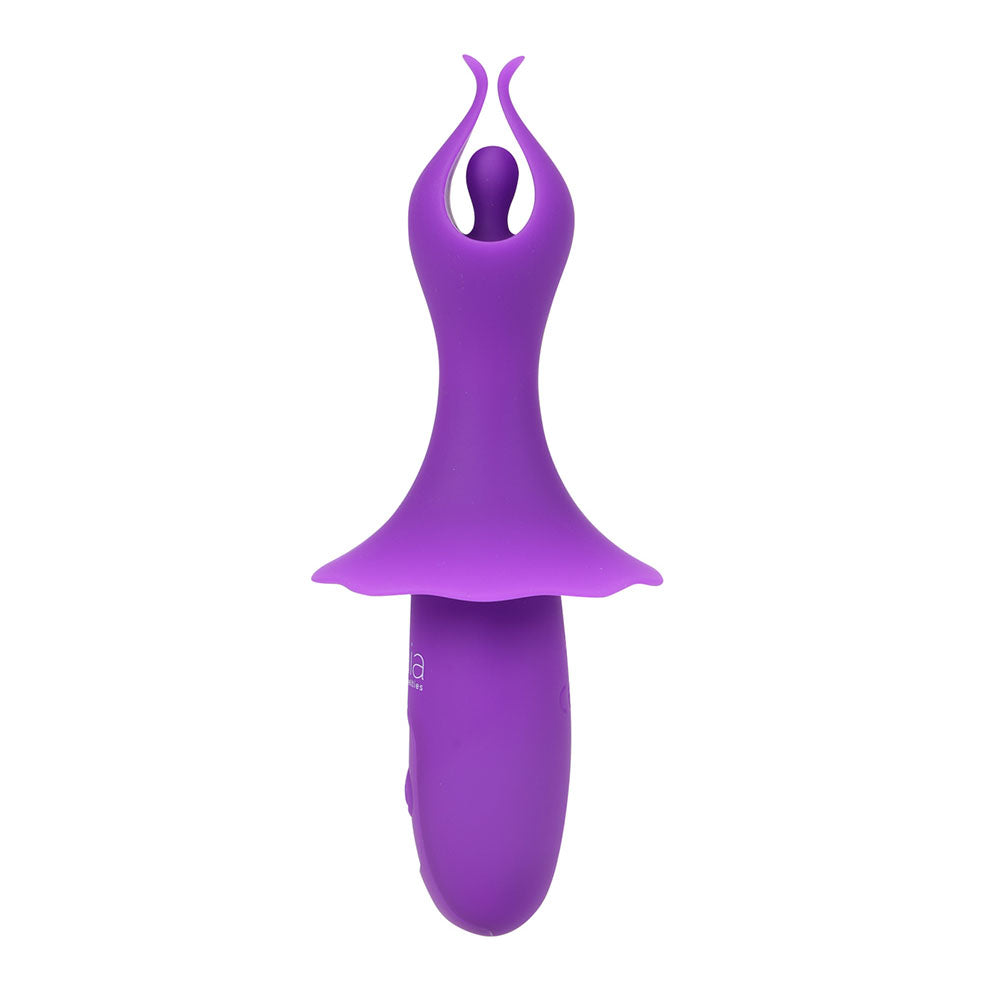 Maia SIENNA - Purple - Purple 15.2 cm USB Rechargeable Fluttering Bullet - BO-25-01-PURPLE