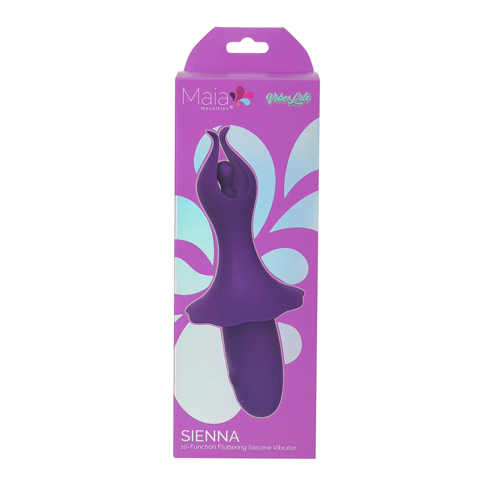 Maia SIENNA - Purple - Purple 15.2 cm USB Rechargeable Fluttering Bullet - BO-25-01-PURPLE