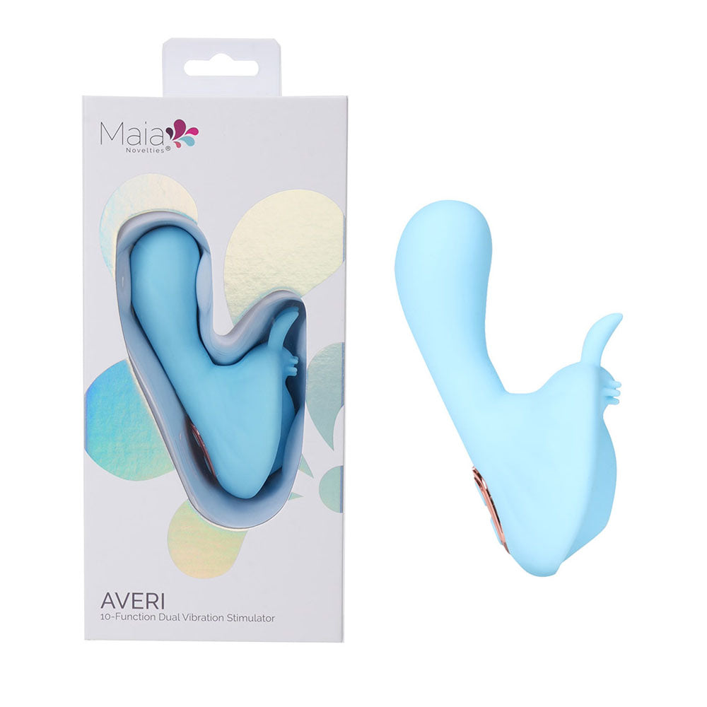 Maia AVERI - Blue - Blue USB Rechargeable Vibrator - BO-25-02-BLUE