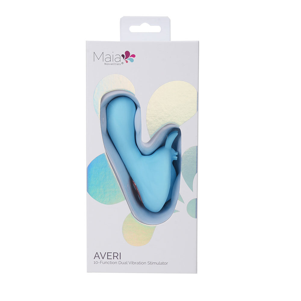 Maia AVERI - Blue - Blue USB Rechargeable Vibrator - BO-25-02-BLUE