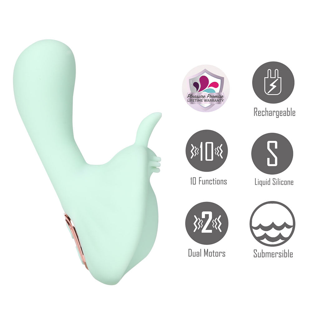 Maia AVERI - Green - Green USB Rechargeable Vibrator - BO-25-02-GREEN