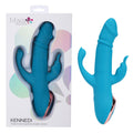 Maia KENNEDI - Blue 23.5 cm USB Rechargeable Triple Stimulating Vibrator - BO-25-03-BLUE