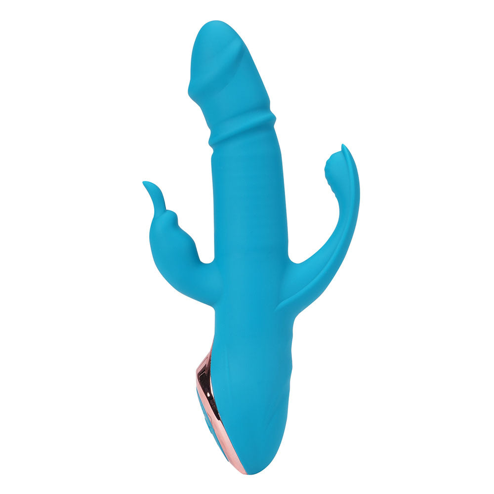 Maia KENNEDI - Blue 23.5 cm USB Rechargeable Triple Stimulating Vibrator - BO-25-03-BLUE
