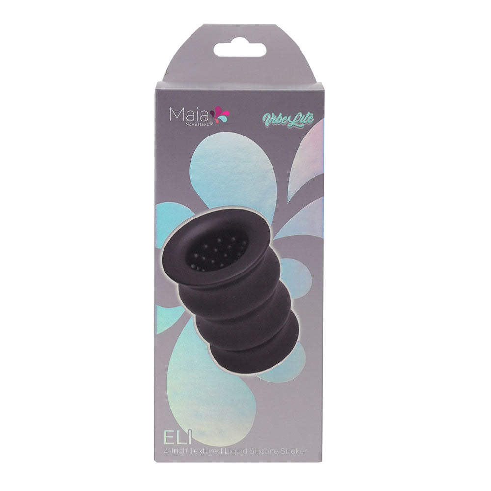 Maia ELI - Black 10 cm Stroker Sleeve - BO-25-04-BLACK
