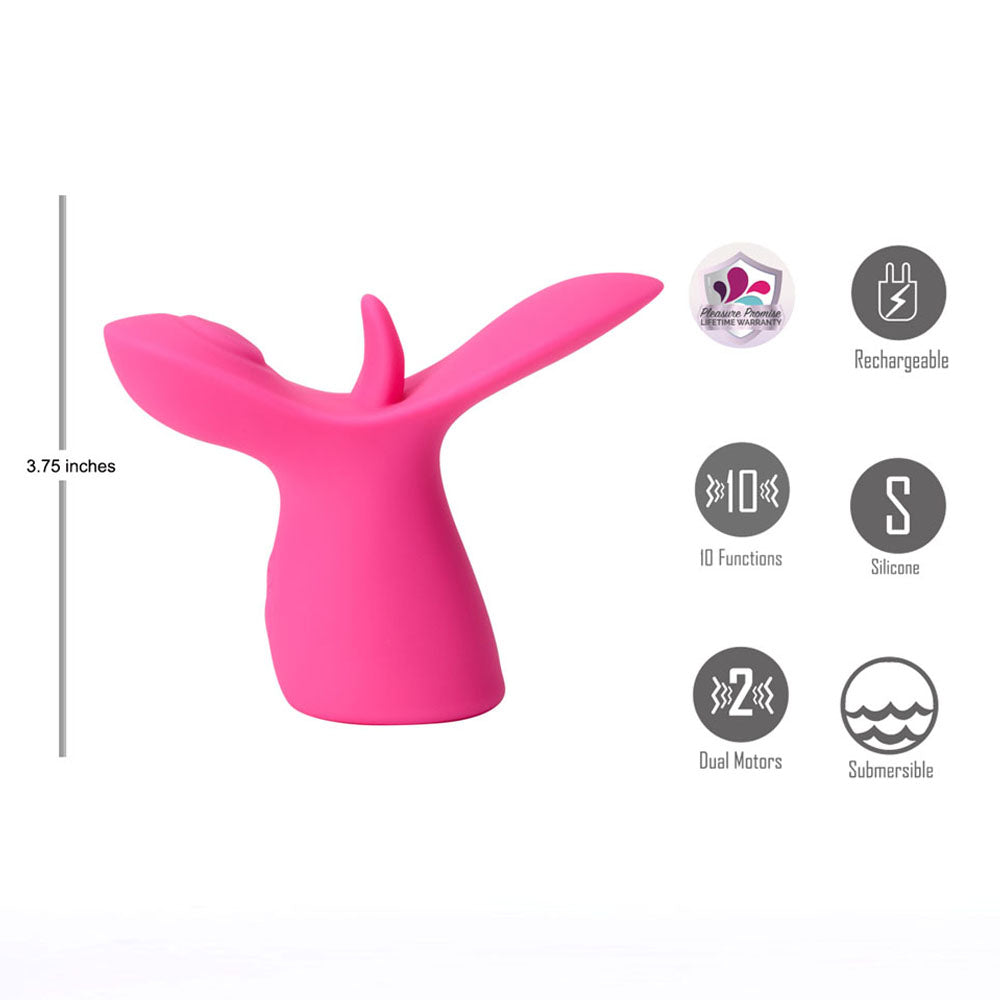 Maia OASIS - Pink - Pink USB Rechargeable Dual Motor Licking & Thumping Stimulator - BO-25-16-PINK