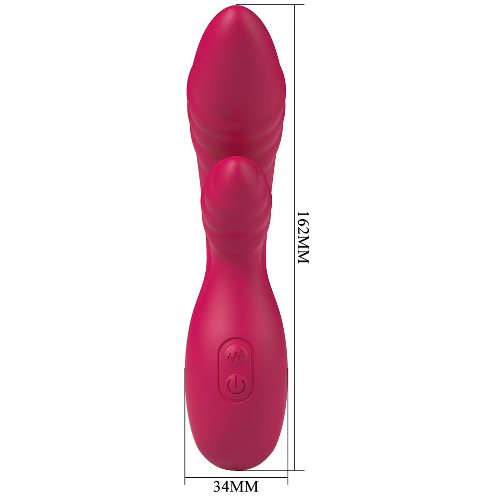 Party Up DALIDA - Pink - Pink 16.2 cm USB Rechargeable Rabbit Vibrator - BP-W00002