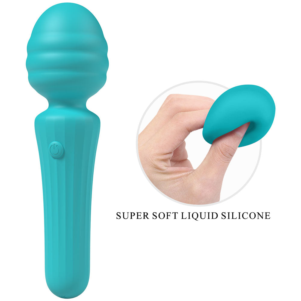 Party Up DUUNA - Teal - Teal 16.9 cm USB Rechargeable Massage Wand - BP-W00003-1