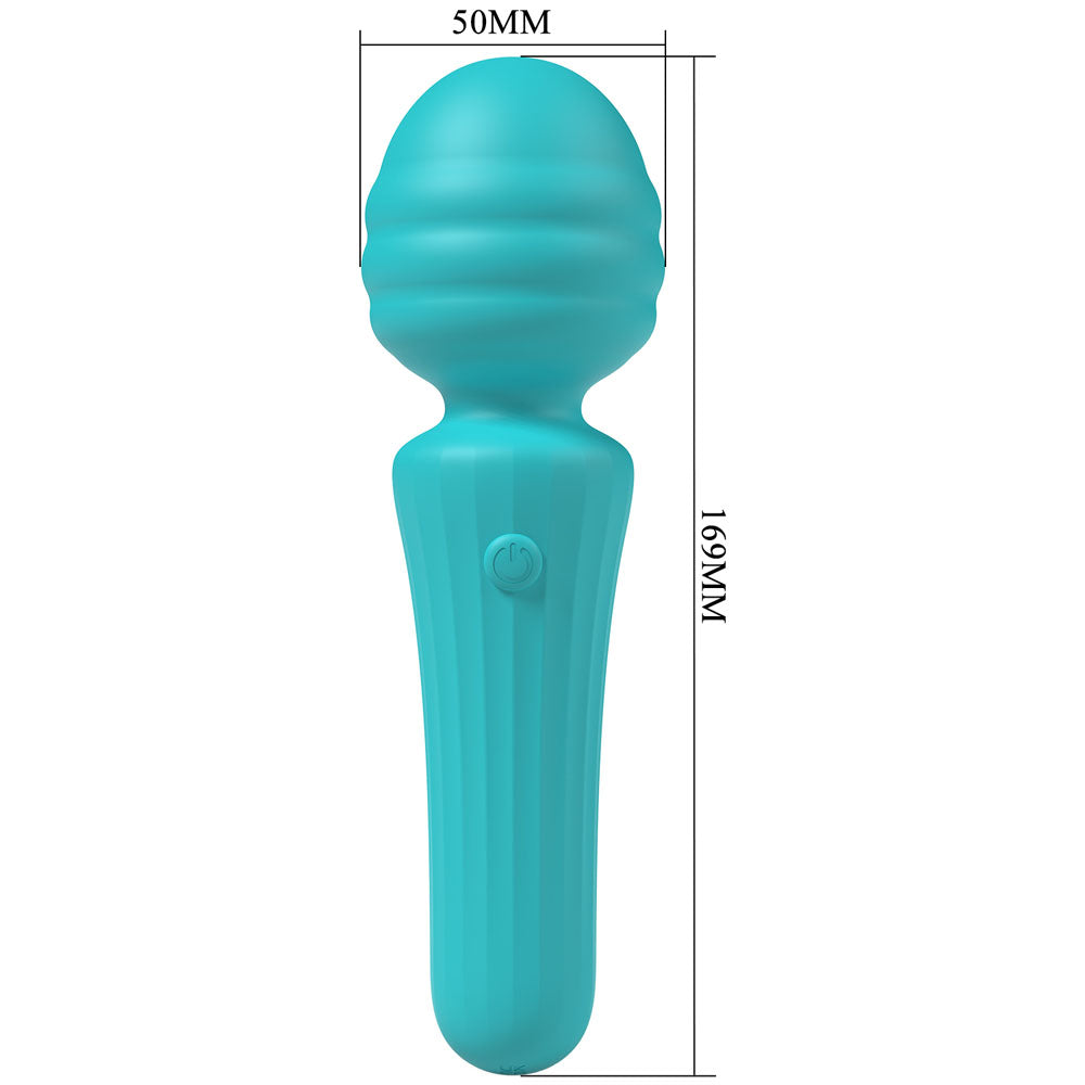 Party Up DUUNA - Teal - Teal 16.9 cm USB Rechargeable Massage Wand - BP-W00003-1