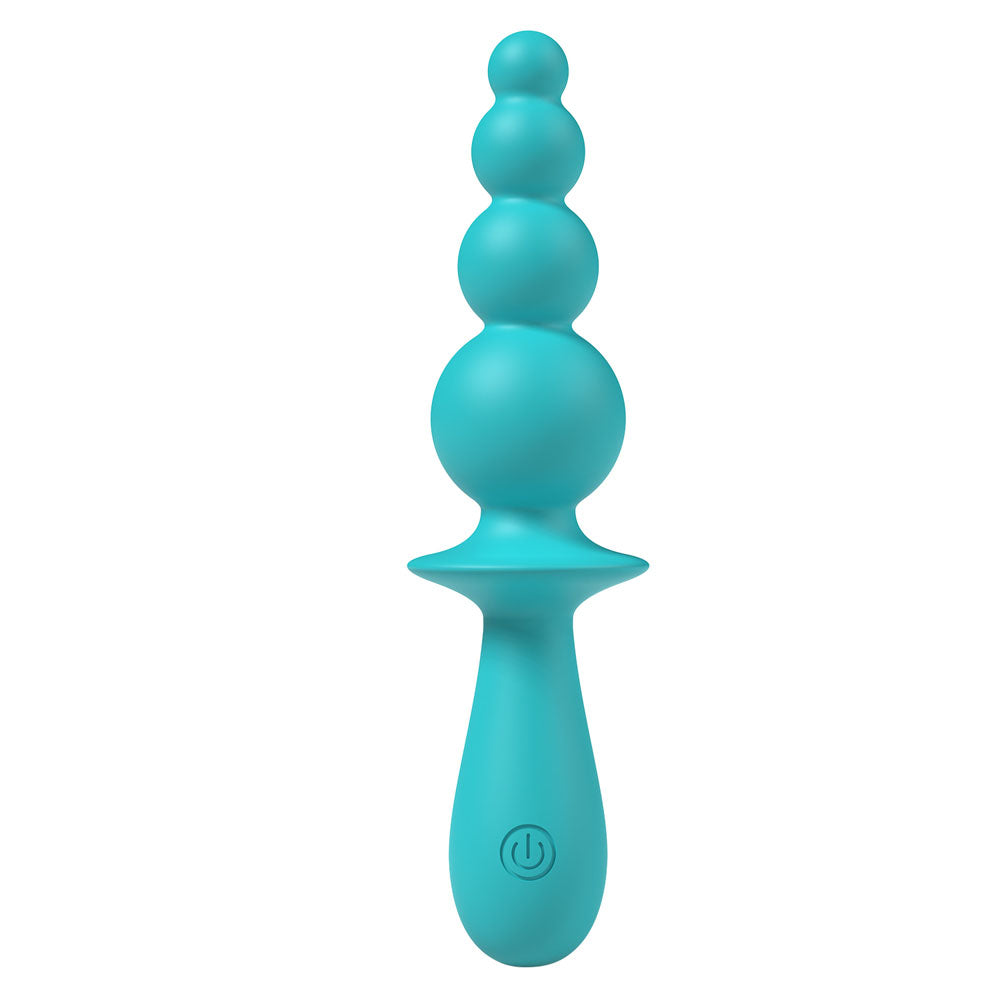 Party Up EVAJANE - Teal - Teal 17.1 cm USB Rechargeable Beaded Vibrator - BP-W00004-1