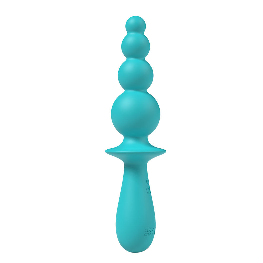 Party Up EVAJANE - Teal - Teal 17.1 cm USB Rechargeable Beaded Vibrator - BP-W00004-1