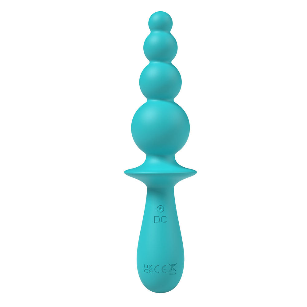 Party Up EVAJANE - Teal - Teal 17.1 cm USB Rechargeable Beaded Vibrator - BP-W00004-1
