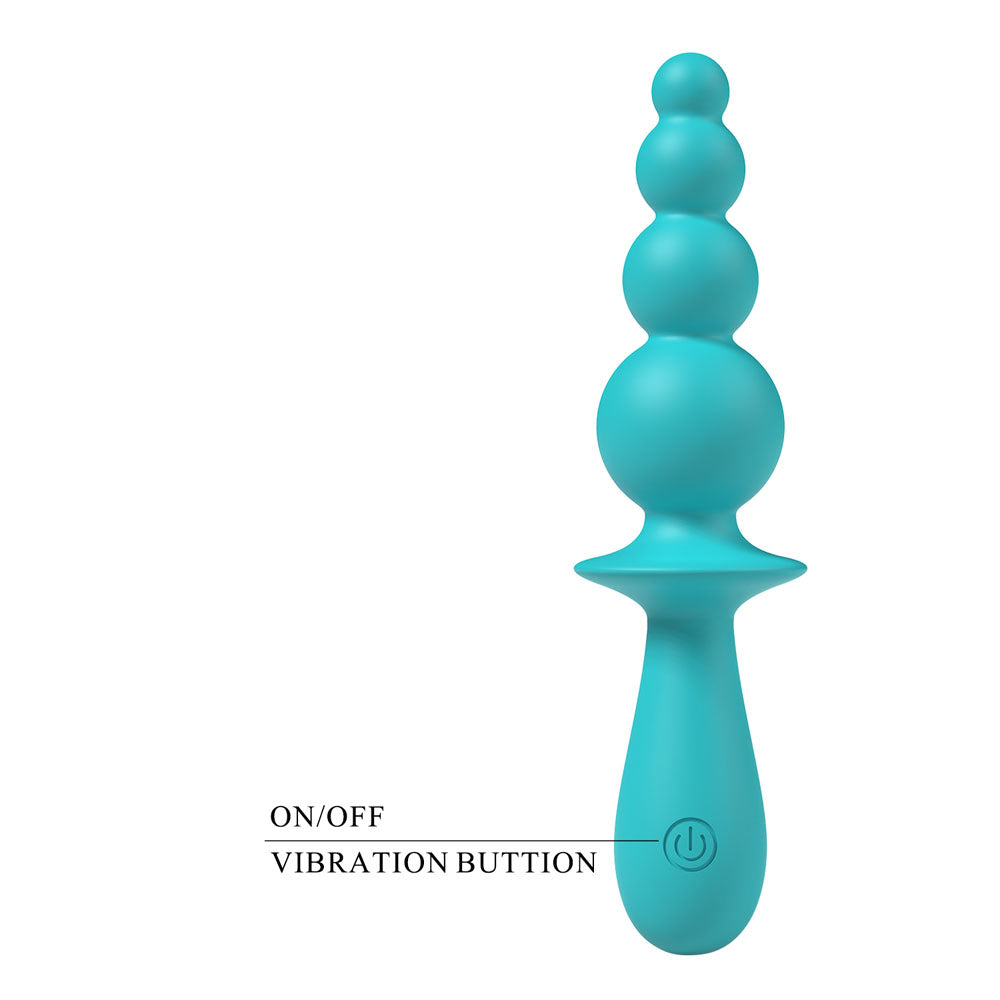 Party Up EVAJANE - Teal - Teal 17.1 cm USB Rechargeable Beaded Vibrator - BP-W00004-1