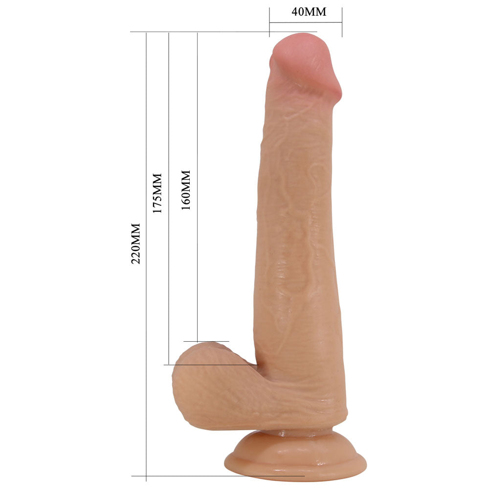 Party Up TIM Slide Skin Dong - Flesh 22 cm Flexible Dildo - BW-008117LP-PU
