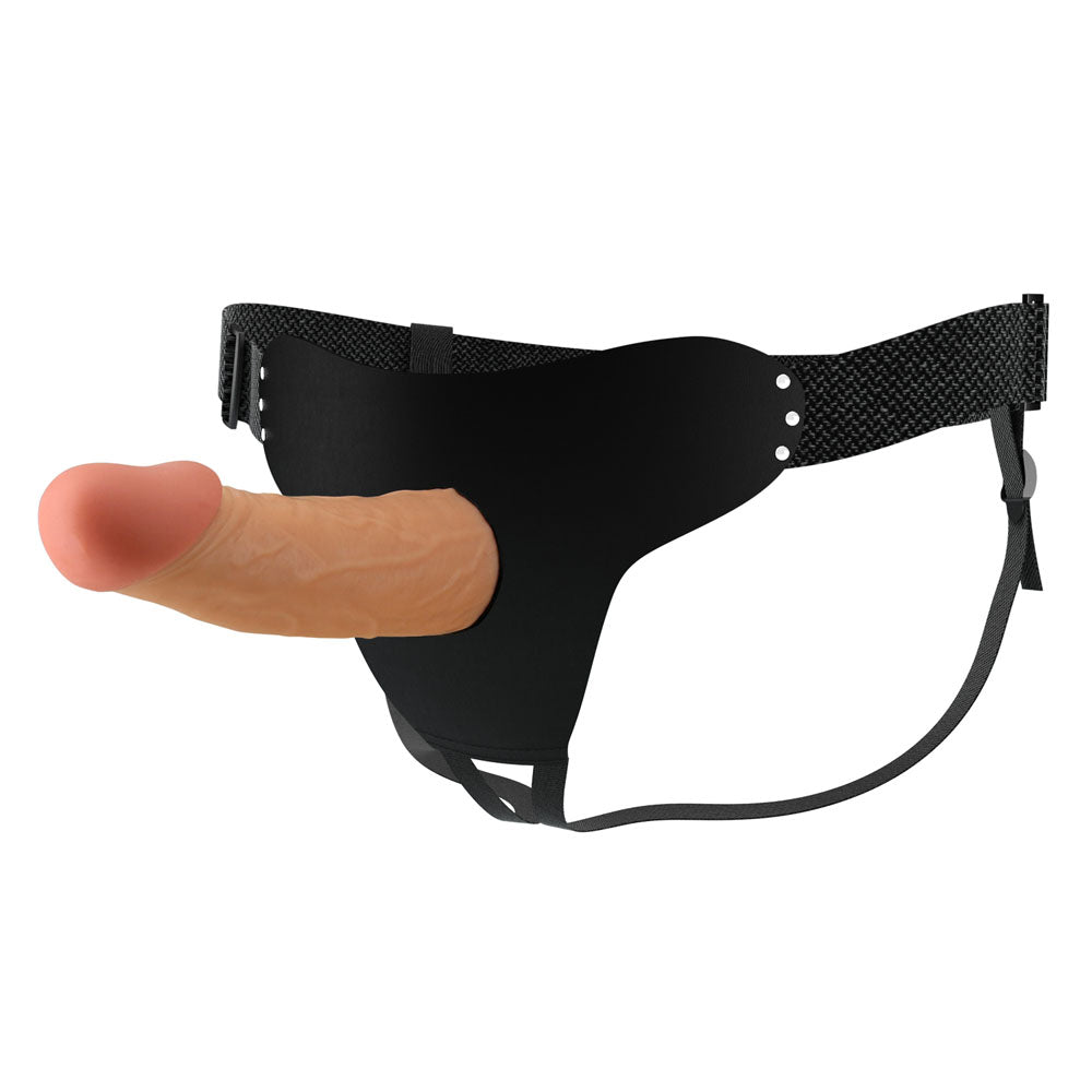 Party Up NATHAN Strap-On - Flesh 17.5 cm Hollow Strap-On - BW-022096N-PU