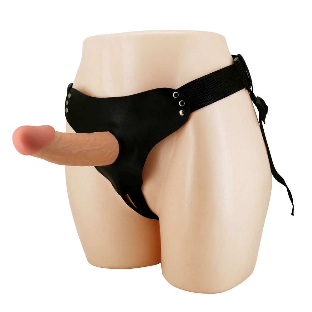 Party Up NATHAN Strap-On - Flesh 17.5 cm Hollow Strap-On - BW-022096N-PU