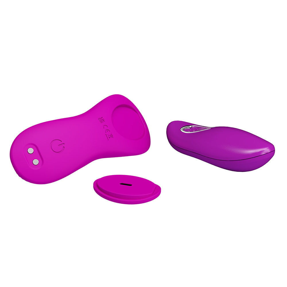 Party Up MICHAEL Panty Vibe - Pink - Pink USB Rechargeable Panty Vibrator with Wireless Remote Control - BW-022100W-PU