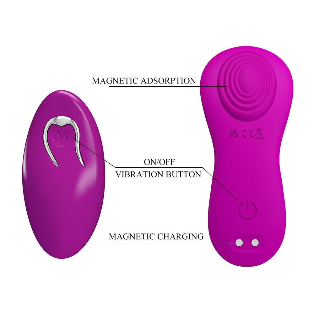 Party Up MICHAEL Panty Vibe - Pink - Pink USB Rechargeable Panty Vibrator with Wireless Remote Control - BW-022100W-PU