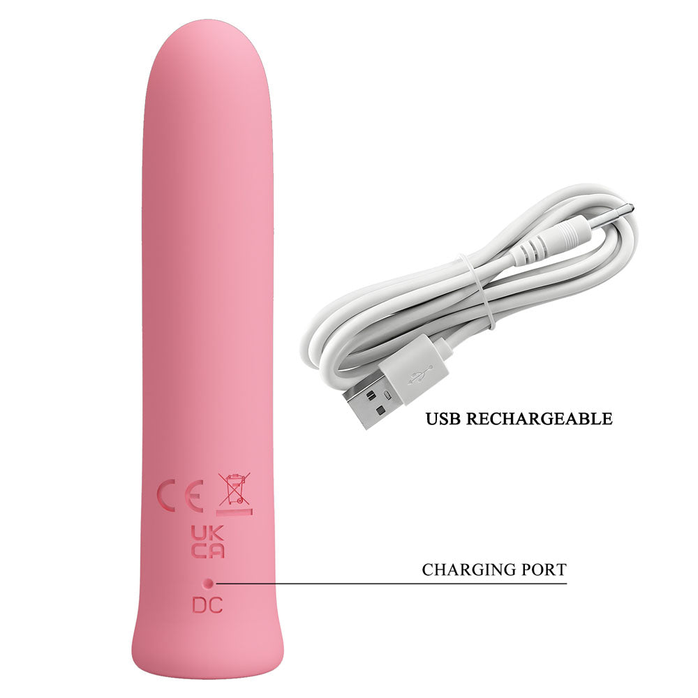 Party Up EDISON Bullet - Pink - Pink 10.3 cm USB Rechargeable Bullet - BW-500008-1-PU