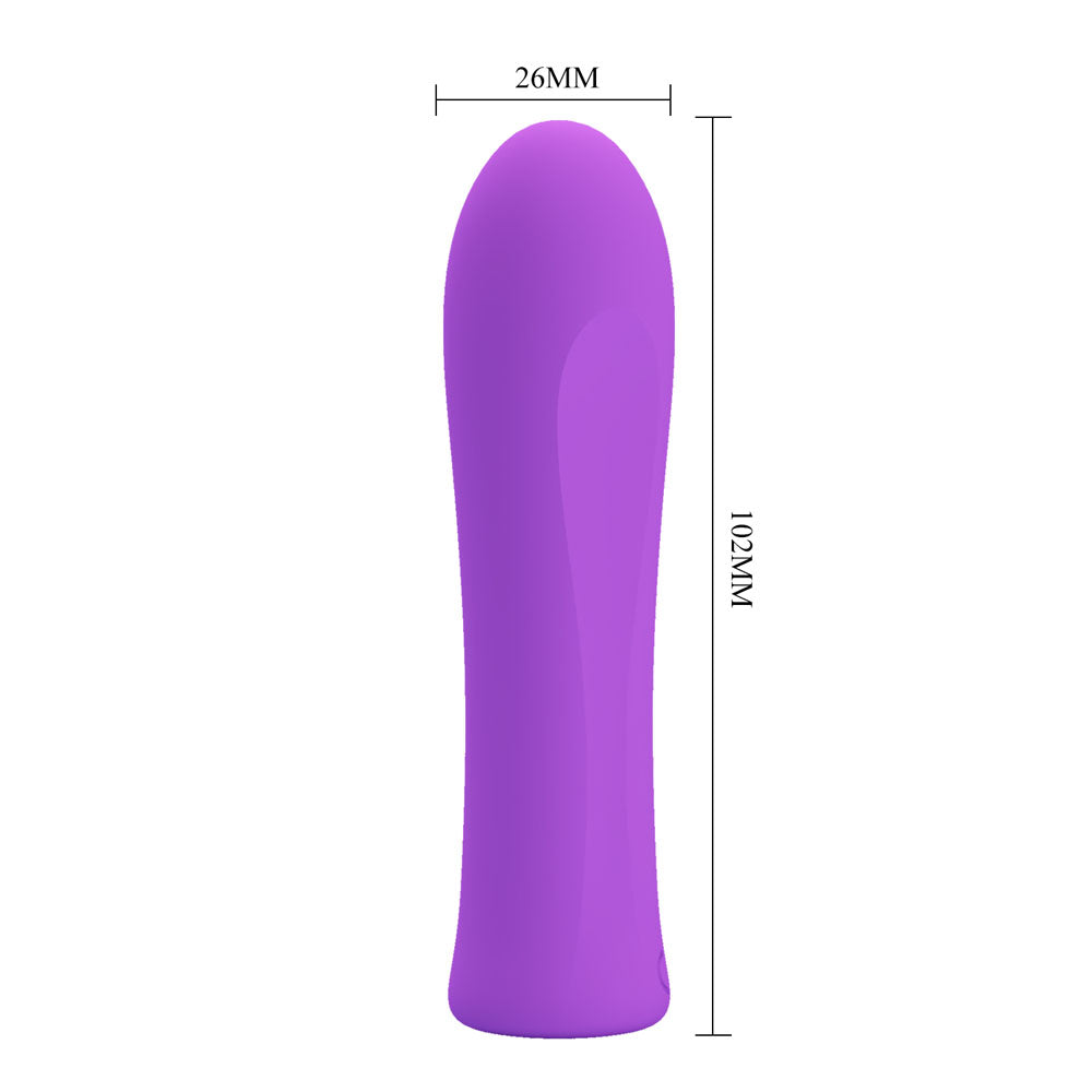 Party Up GARY Bullet - Purple - Purple 10.2 cm USB Rechargeable Bullet - BW-500018-2-PU