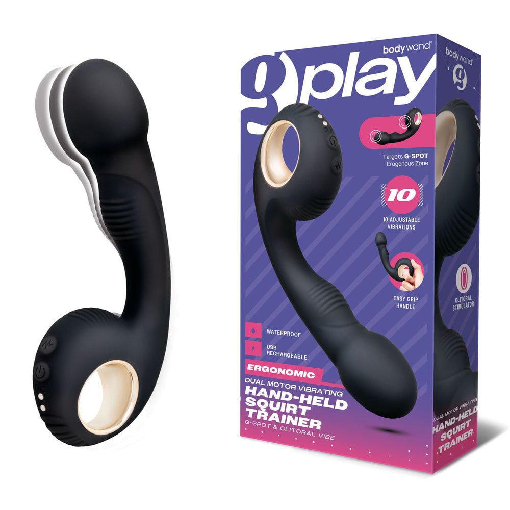 Bodywand G-Play Vibrating Squirt Trainer - Black 17 cm USB Rechargeable Vibrator - BW804