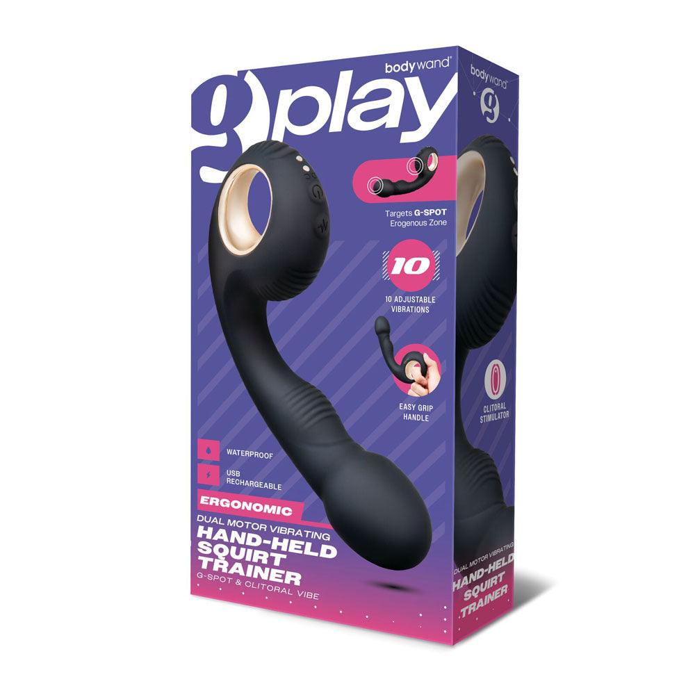 Bodywand G-Play Vibrating Squirt Trainer - Black 17 cm USB Rechargeable Vibrator - BW804