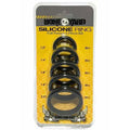 Boneyard Silicone Ring 5 Pcs Kit - Black Cock Rings - Set of 5 Sizes - BY0100
