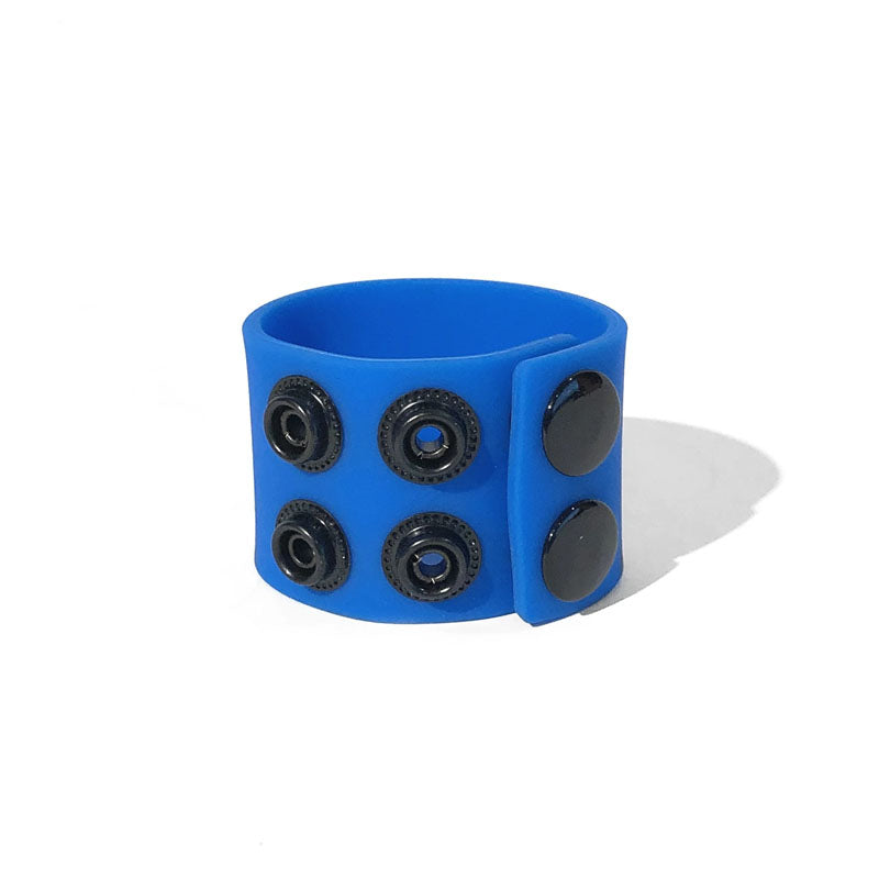 Boneyard Silicone Ball Strap Blue - Blue 3-Snap 4 cm Adjustable Ball Stretcher Ring - BY0318