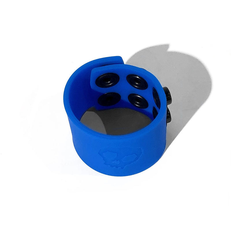 Boneyard Silicone Ball Strap Blue - Blue 3-Snap 4 cm Adjustable Ball Stretcher Ring - BY0318