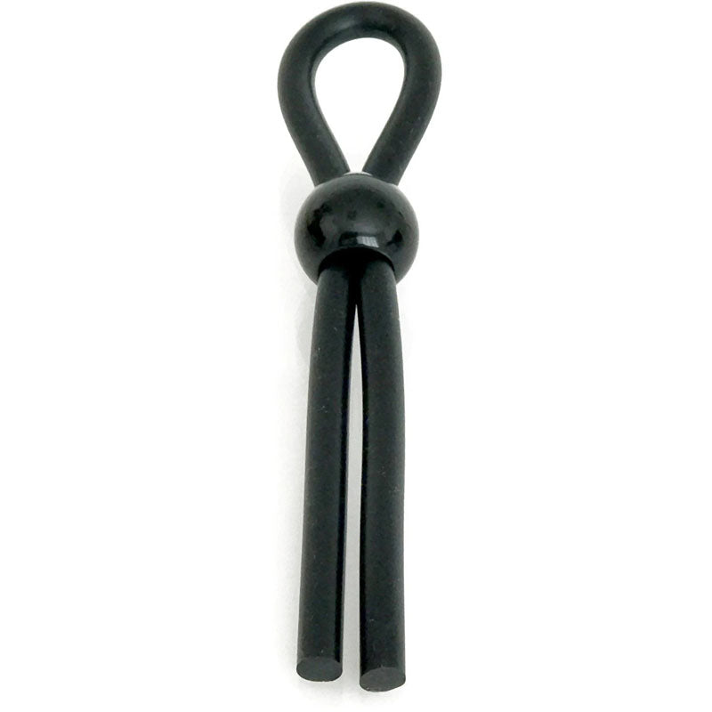 Boneyard Cock Leash Single - Black Adjustable Cock Lasso Ring - BY0465