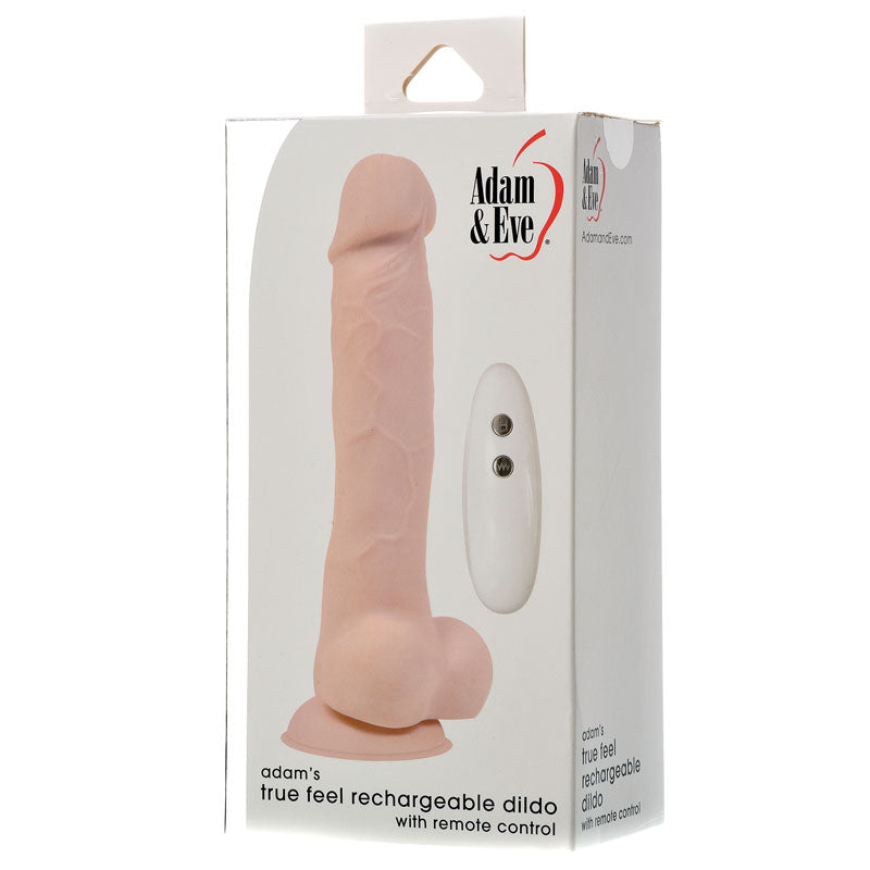 Adam & Eve Adam's True Feel Rechargeable Dildo - Flesh 17.8 cm (7'') USB Rechargeable Vibrating Dong - C206 1000