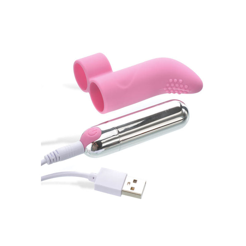 Adam & Eve Silicone Rechargeable Finger Vibe - Pink USB Rechargeable Finger Stimulator - C221 6200