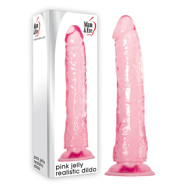 Adam & Eve Pink Jelly Realistic Dildo - Pink 21 cm (8'') Dong - C249 6200