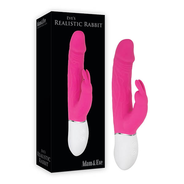 Adam & Eve Eve's Realistic Rabbit - Pink 21.6 cm USB Rechargeable Rabbit Vibrator - C770 6200