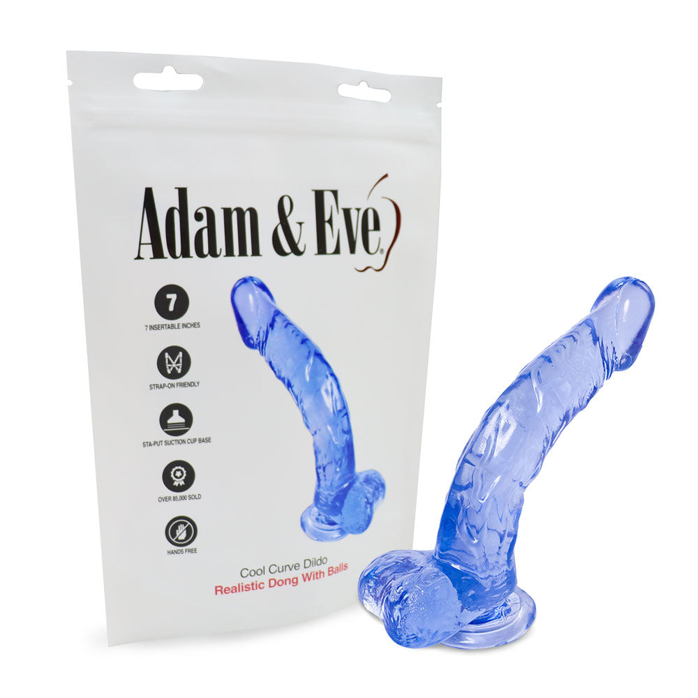 Adam & Eve Cool Curve Jelly Dong - Clear 21.6 cm Dong - C854 4000