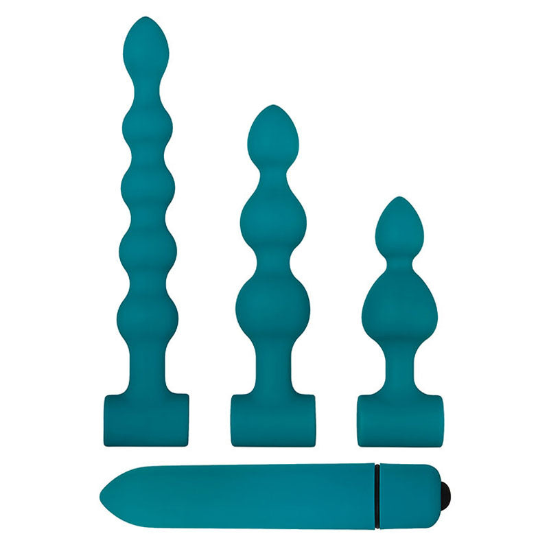 Adam & Eve Vibrating Bumpy Bead Set - Green Vibrating Anal Bead Set - C939 4600