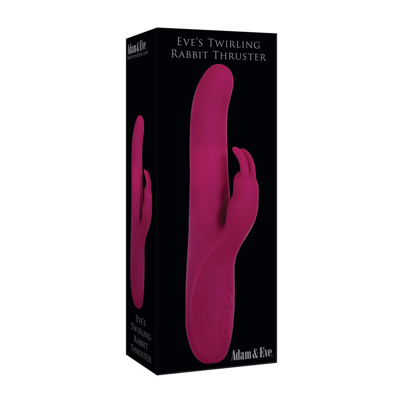 Adam & Eve Eve's Twirling Rabbit Thruster - Purple 24.1 cm USB Rechargeable Thrusting Rabbit Vibrator - E079 6800