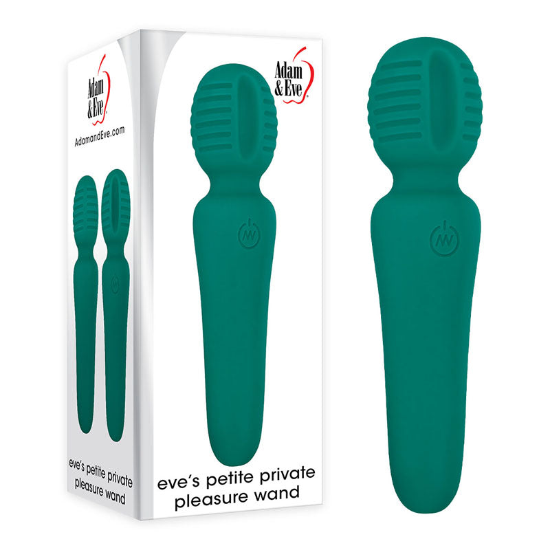 Adam & Eve Petite Private Pleasure Wand - Green 14.8 cm USB Rechargeable Massager Wand - E194 4500