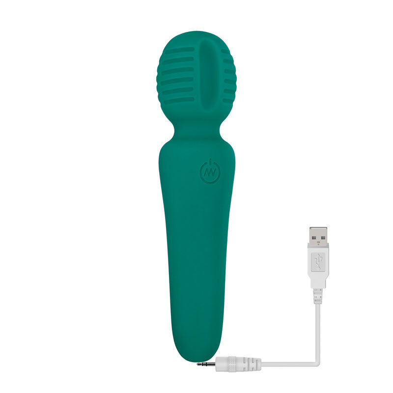 Adam & Eve Petite Private Pleasure Wand - Green 14.8 cm USB Rechargeable Massager Wand - E194 4500