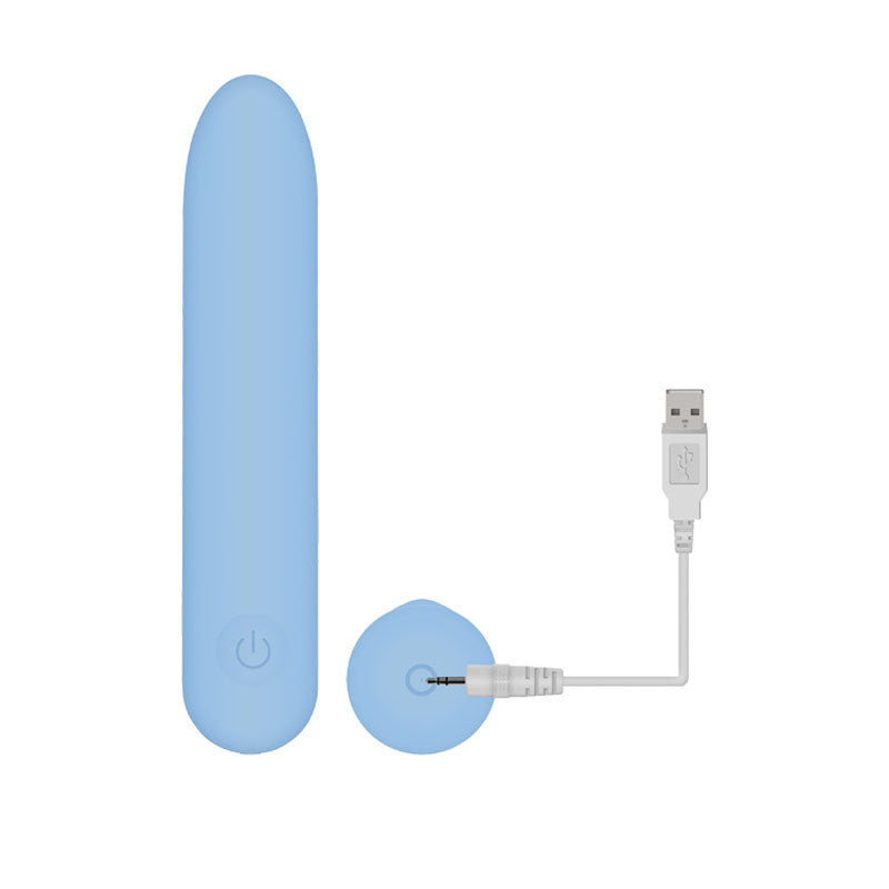 Adam & Eve Eve's Silky Sensations Rechargeable Bullet - Blue 9.4 cm USB Rechargeable Bullet - E195 4000