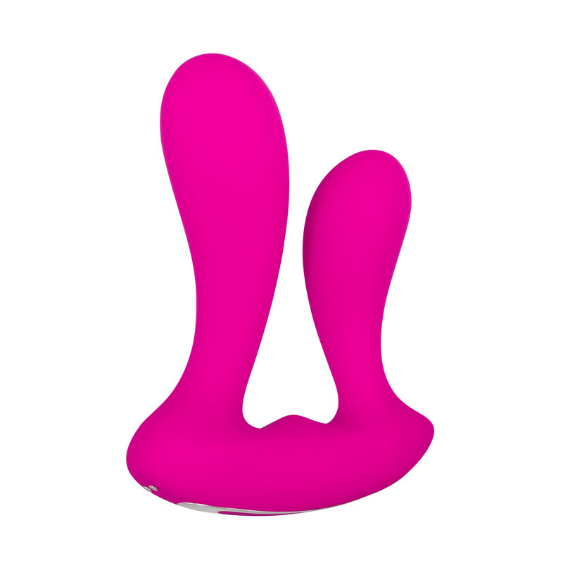 Adam & Eve Rechargeable Dual Entry Vibe - Pink USB Rechargeable Vibrator with Remote Control - E504 6200