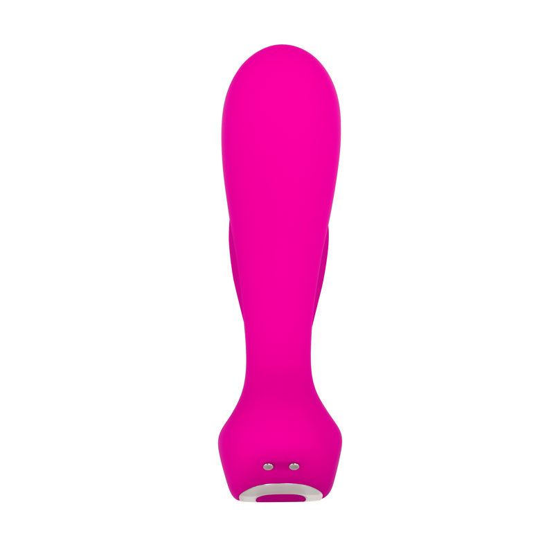 Adam & Eve Rechargeable Dual Entry Vibe - Pink USB Rechargeable Vibrator with Remote Control - E504 6200