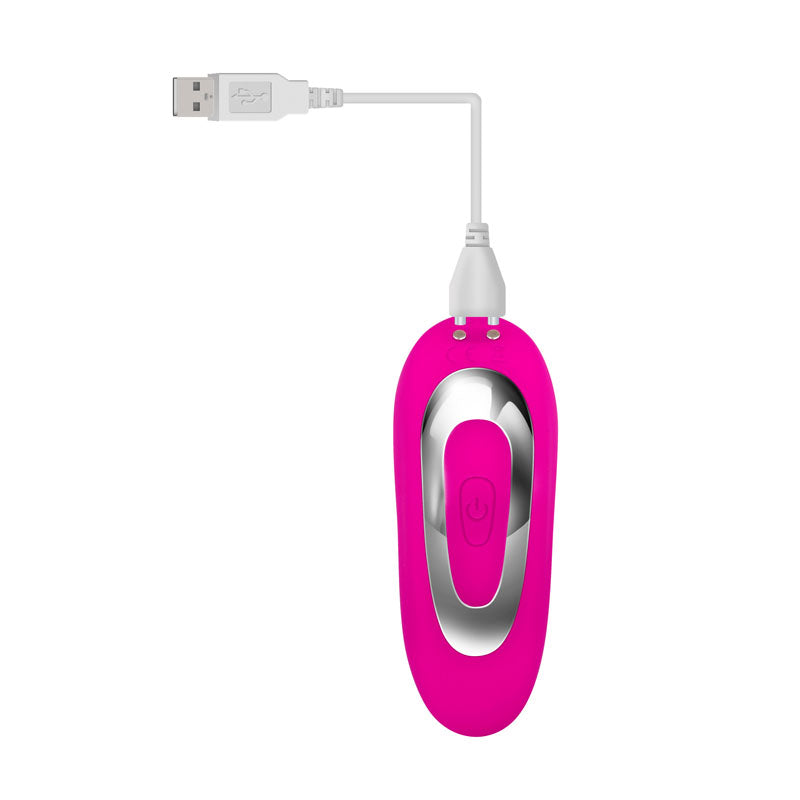 Adam & Eve Rechargeable Dual Entry Vibe - Pink USB Rechargeable Vibrator with Remote Control - E504 6200