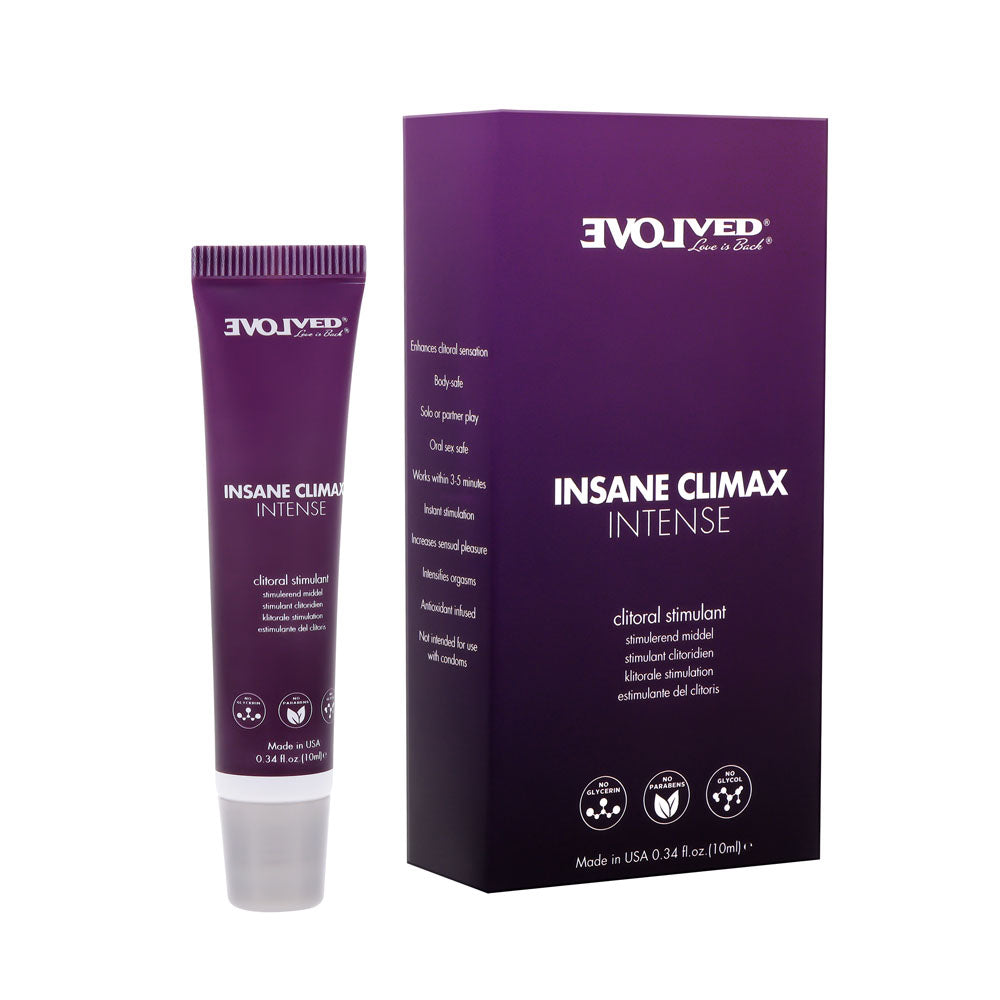 Evolved INSANE CLIMAX - INTENSE - Clitoral Stimulation Gel - 10 ml Tube - EN-LQ-4370-2